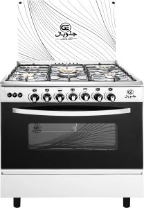 بوتاجاز غاز جلوبال 5 شعلة 60×80 سم GLO80-04-Conf فضي